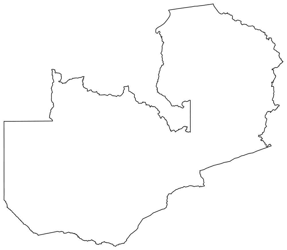 Mapa y Bandera de Zambia Para Dibujar Colorear Imprimir